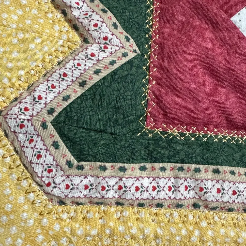 Handmade Reversible Quilted Table Runner Home Sweet Home Love is Kind Christmas